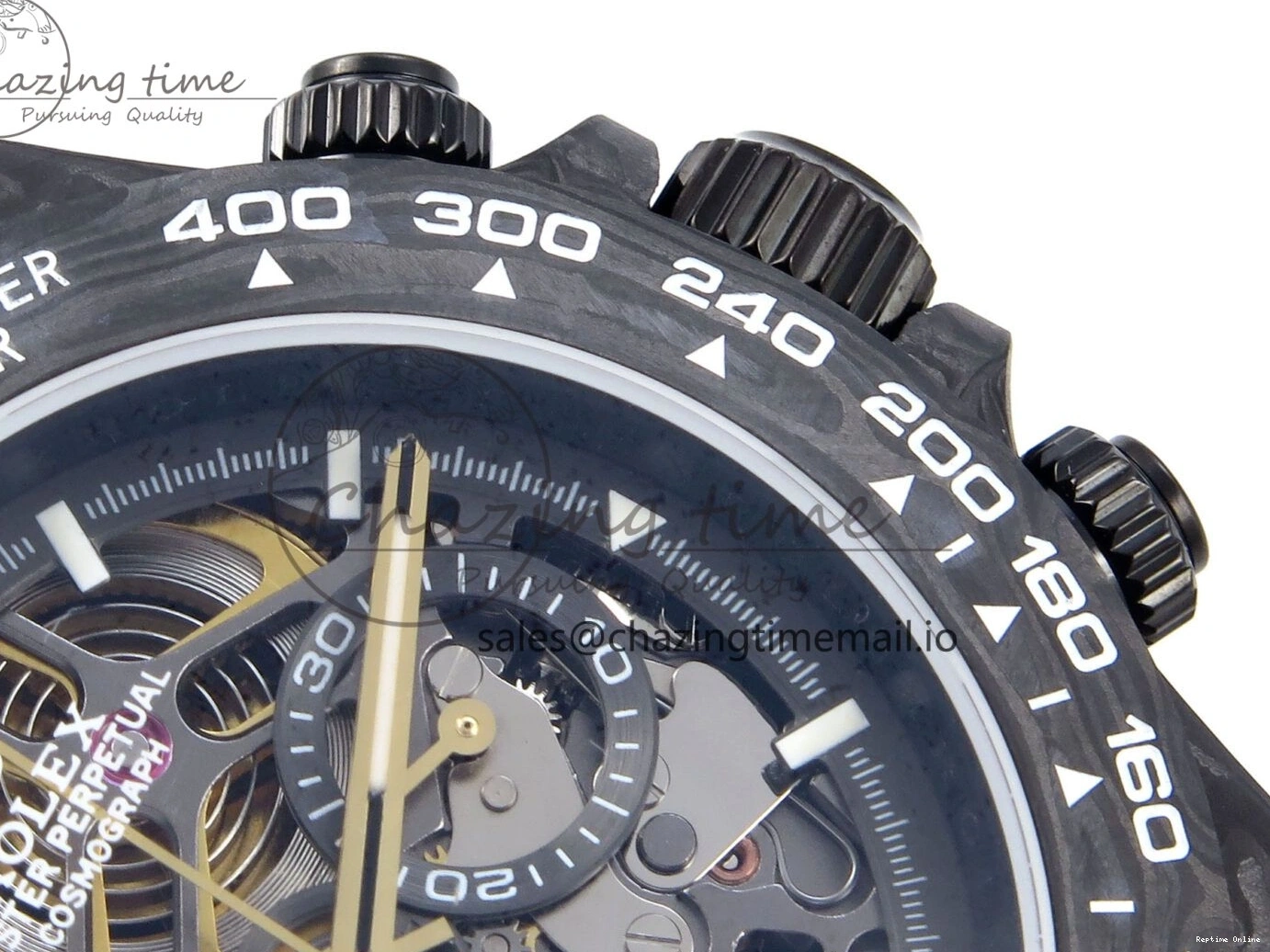 0119 Bright Daytona Diw 40mm N6F 1:1 Best Edition Gray Skeleton Dial Black Nylon Strap DD 892